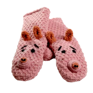 Crochet Piggy Mittens