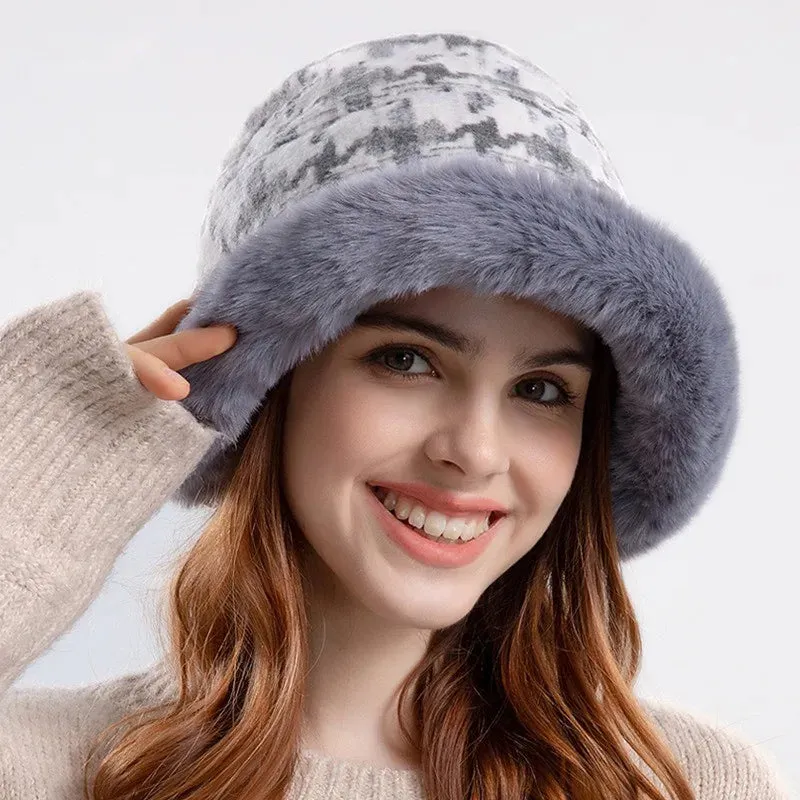Fashion Bucket Fur Winter High Quality Warm Windproof Hat