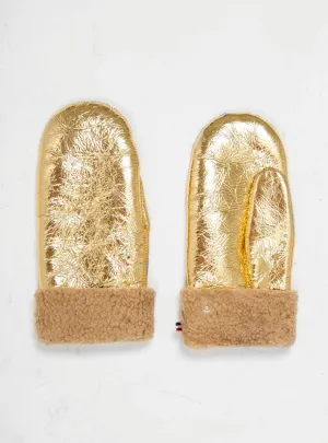 Gold Sheepskin Mittens