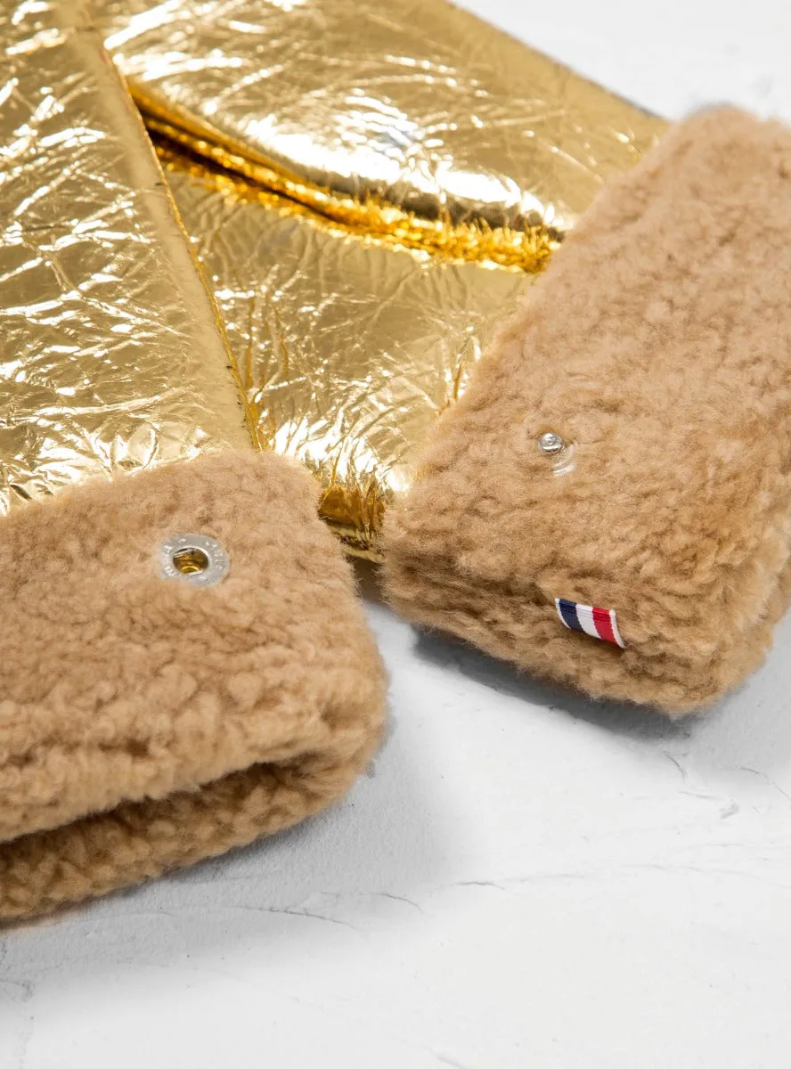 Gold Sheepskin Mittens