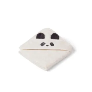 Liewood Albert Hooded Baby Towel Panda creme de la creme