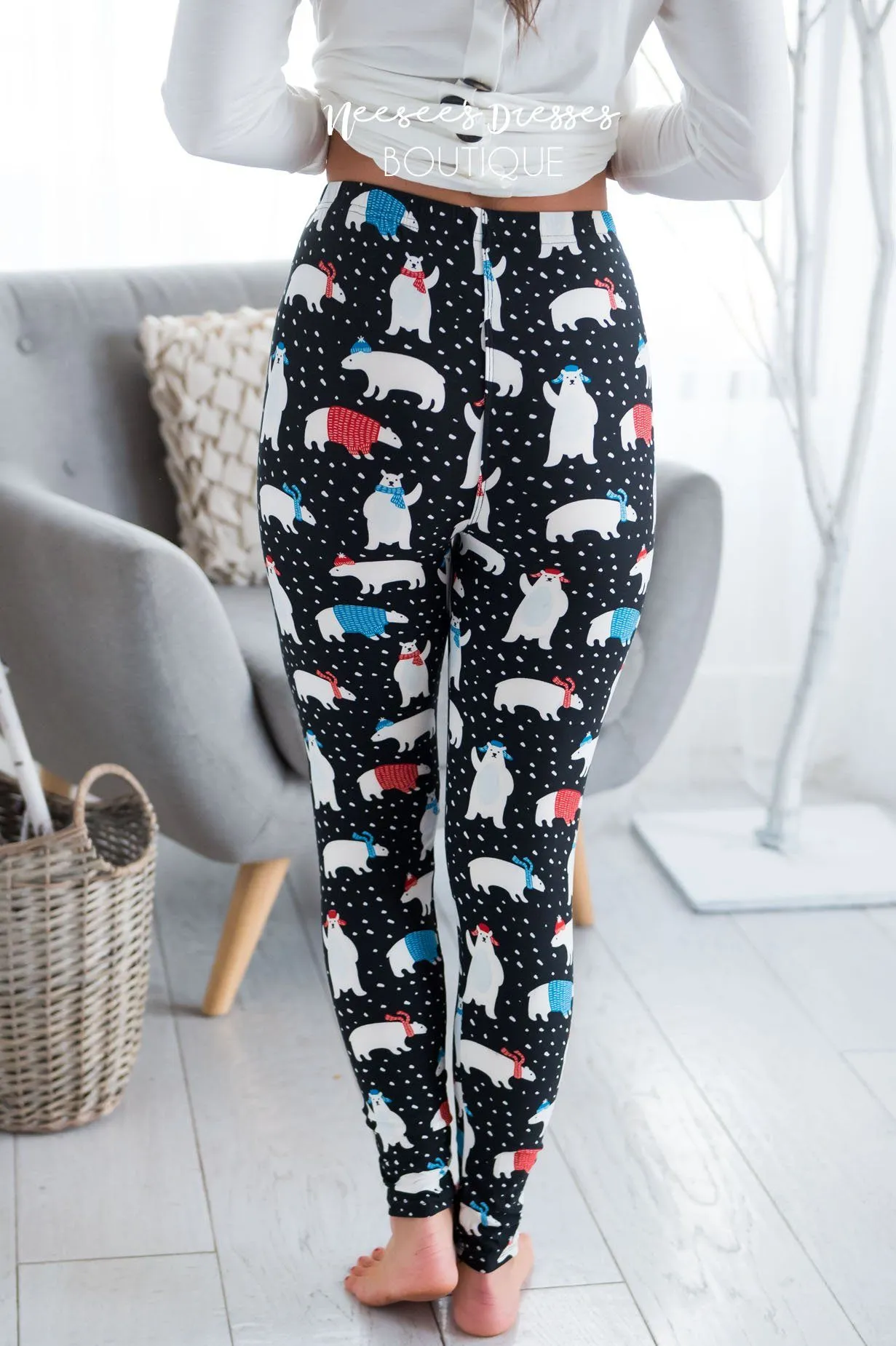 Polar Express Christmas Leggings